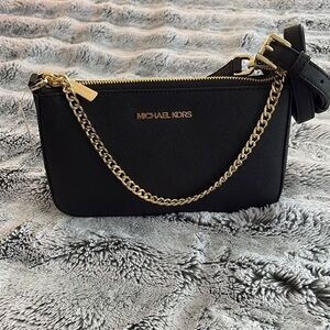 MK Jet Medium Saffiano Leather Crossbody Bag